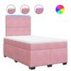 vidaXL Boxspring posteľ s matracom, ružov&aacute; 120x190 cm, zamat