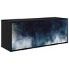 vidaXL N&aacute;stenn&yacute; TV kabinet RAALTE 102 x 33 x 40 cm Čierny dub