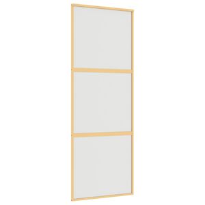 vidaXL Posuvn&eacute; dvere zlat&eacute; 76x205 cm matn&eacute; ESG sklo a hlin&iacute;k