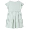 Detské šaty s volánovými rukávmi mätové 104