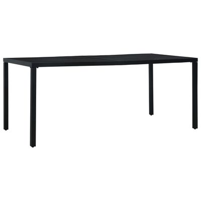 vidaXL Záhradný stôl, čierny 180x83x72 cm, oceľ