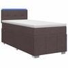 vidaXL Posteľ boxspring s matracom Tmavohned&aacute; 90 x 200 cm L&aacute;tka