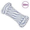vidaXL Lodn&eacute; lano biele 4 mm 50 m polypropyl&eacute;n