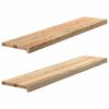vidaXL Okenn&yacute; parapet 2 ks 120x25x2 cm neo&scaron;etren&yacute; dubov&yacute; mas&iacute;v
