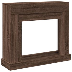 vidaXL Obloženie krbu hned&yacute; dub 100x30x87,5 cm kompozitn&eacute; drevo