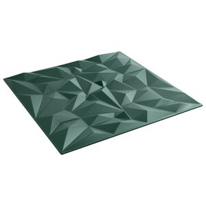 vidaXL N&aacute;stenn&eacute; panely 12 ks 50 x 50 cm Amethyst Zelen&yacute; XPS Pena