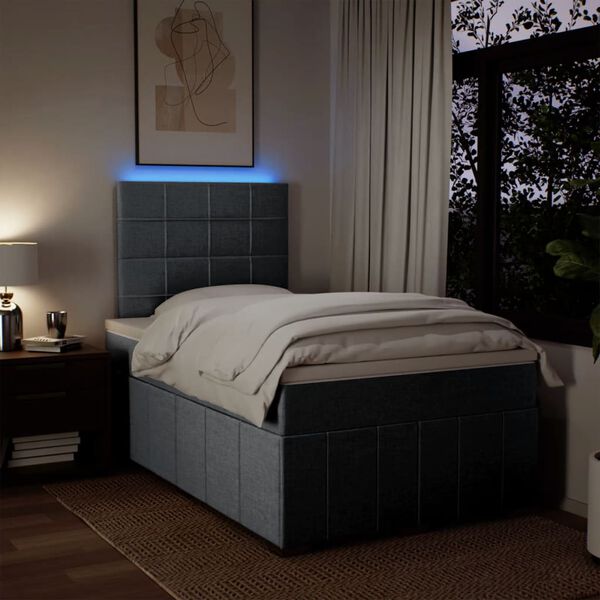 vidaXL Boxspring posteľ s matracom bledosiv&aacute; 120x190 cm l&aacute;tka