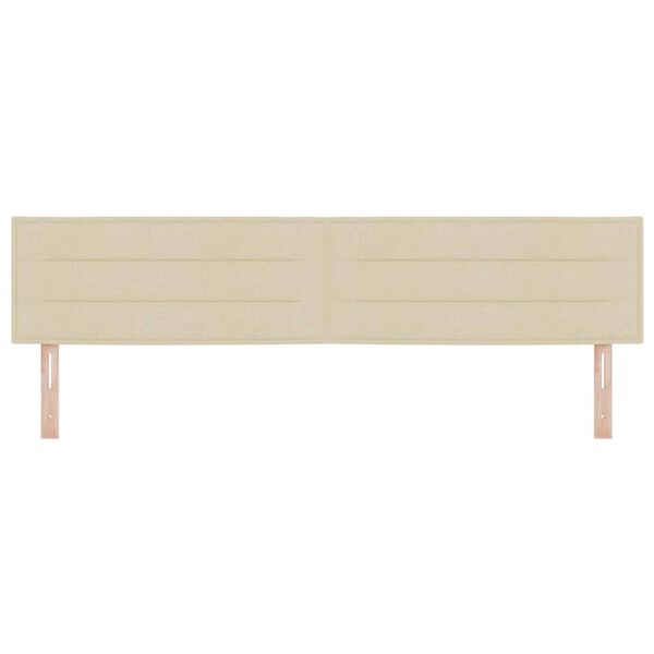 vidaXL Zadn&eacute; čelo s čelnou doskou Kr&eacute;mov&aacute; 200 cm Umel&aacute; koža