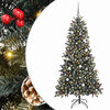 vidaXL Umel&yacute; vianočn&yacute; stromček Zelen&aacute; 210 cm PVC, plast a oceľ