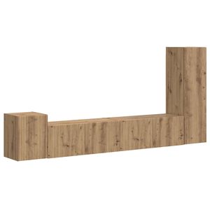 vidaXL Zostava TV skriniek 3 pcs Remeseln&yacute; dub Kompozitn&eacute; drevo