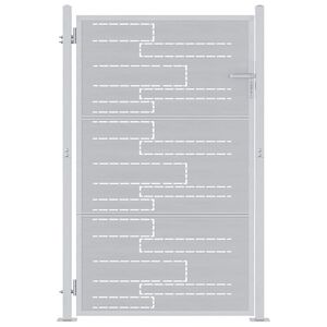 vidaXL Z&aacute;hradn&aacute; br&aacute;na so z&aacute;mkom Strieborn&aacute; 100 x 125 cm Nerezov&aacute; oceľ