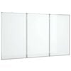 vidaXL Magnetick&aacute; biela tabuľa skladacia 180x80x1,7 cm hlin&iacute;k