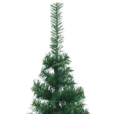 vidaXL Rohový umelý vianočný stromček zelený 240 cm PVC