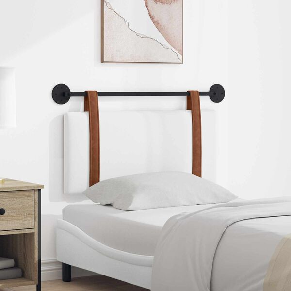 vidaXL Z&aacute;vesn&aacute; Čel&aacute; N&aacute;stenn&yacute; Biely 90 x 55 x 5 cm Antik PU