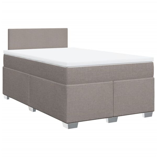 vidaXL Boxspring posteľ s matracom sivohned&aacute; 120x190 cm l&aacute;tka