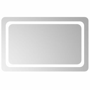 vidaXL Zrkadlo do k&uacute;peľne s LED Priehľadn&aacute; 80 x 50 cm tvrden&eacute; sklo