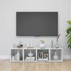 vidaXL TV skrinky 4 ks, leskl&eacute; biele 37x35x37 cm, kompozitn&eacute; drevo