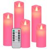 vidaXL Sada 5 elektrick&yacute;ch LED sviečok s ovl&aacute;dan&iacute;m, tepl&aacute; biela
