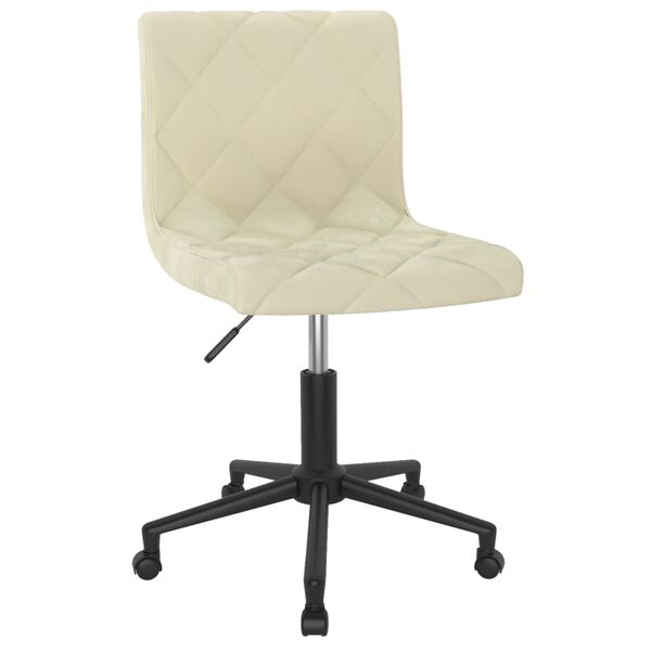 vidaXL Otočn&eacute; jed&aacute;lensk&eacute; stoličky 2 ks kr&eacute;mov&eacute; zamatov&eacute;