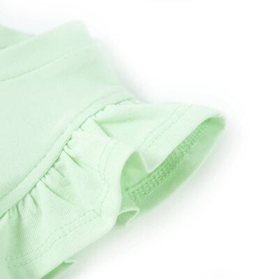Detské tričko s volánovými rukávmi mäkké zelené 92
