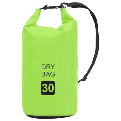 vidaXL Suchá taška zelená 30 l PVC