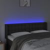 vidaXL Čelo postele s LED čierne 147x16x78/88 cm umel&aacute; koža