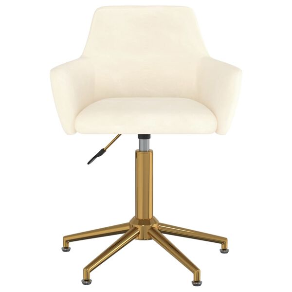 vidaXL Otočn&eacute; jed&aacute;lensk&eacute; stoličky 4 ks kr&eacute;mov&eacute; zamatov&eacute;