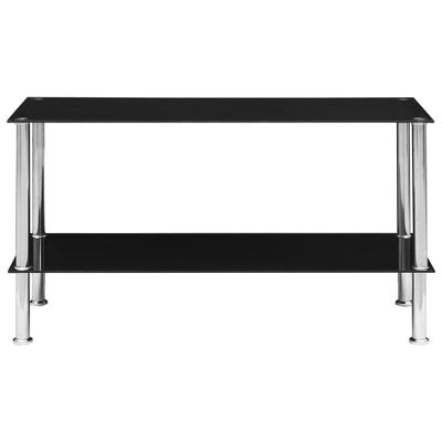 vidaXL Konferenčný stolík čierny 110x43x60 cm tvrdené sklo