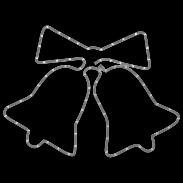 vidaXL Vianočn&aacute; silueta zvonov, 72 LED di&oacute;d 50x56 cm