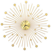 vidaXL Nástenné hodiny zlaté 70 cm kovové