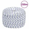 vidaXL Lodn&eacute; lano biele 6 mm 250 m polypropyl&eacute;n