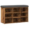 vidaXL Lavička na top&aacute;nky Old Wood 82x32x50 cm Engineered Wood