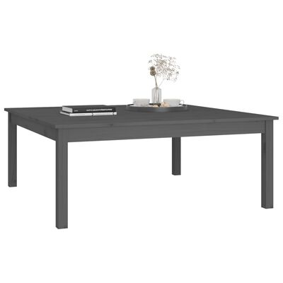 vidaXL Konferenčný stolík sivý 100x50x41 cm masívna borovica