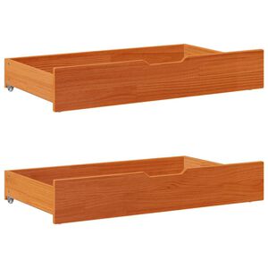 vidaXL Z&aacute;suvky pod posteľ 2 ks voskov&eacute; 95x55x17 cm mas&iacute;vna borovica