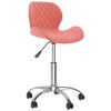 vidaXL Otočn&eacute; jed&aacute;lensk&eacute; stoličky 4 ks ružov&eacute; zamatov&eacute;