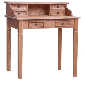 vidaXL P&iacute;sac&iacute; st&ocirc;l so z&aacute;suvkami 90x50x101 cm, mahag&oacute;nov&yacute; mas&iacute;v