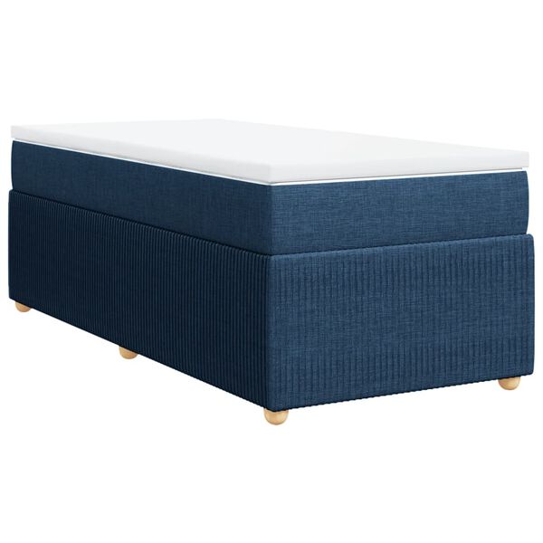 vidaXL Boxspring posteľ s matracom modrá 100x200 cm látka