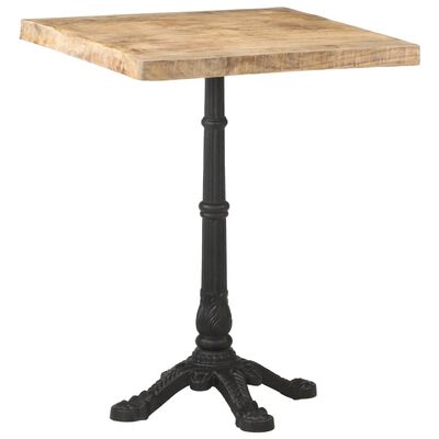vidaXL Bistro stolík 60x60x77 cm surové mangovníkové drevo