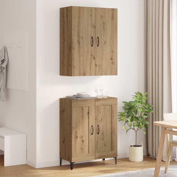 vidaXL Highboard Remeseln&yacute; dub 69,5 x 34 x 180 cm Kompozitn&eacute; drevo