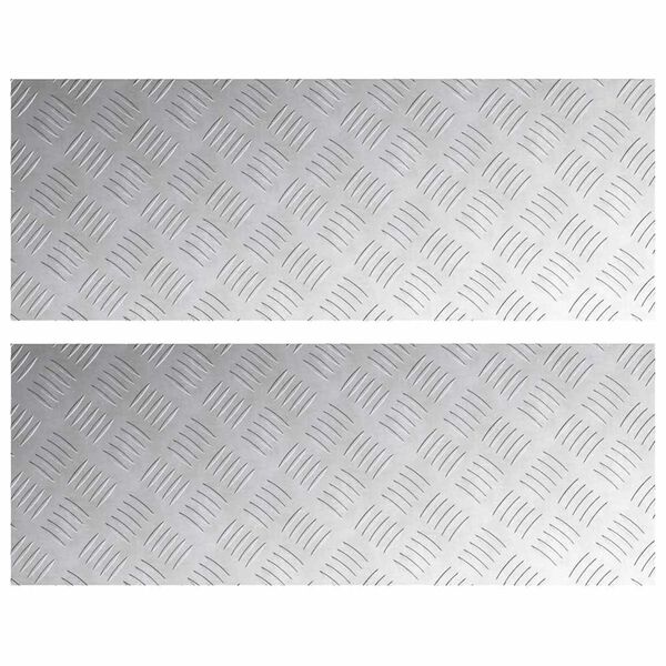 vidaXL Schodov&yacute; ro&scaron;t Obdĺžnikov&yacute; 2 pcs Strieborn&aacute; 80 x 30 cm Hlin&iacute;k