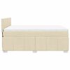 vidaXL Boxspring posteľ s matracom kr&eacute;mov&yacute; 140x190 cm l&aacute;tka