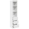 vidaXL Highboard White 37,5x35x180 cm Konštruktérske drevo