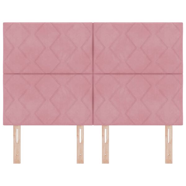 vidaXL Zadn&eacute; čelo s čelnou doskou Ružov&aacute; 160 cm Zamat