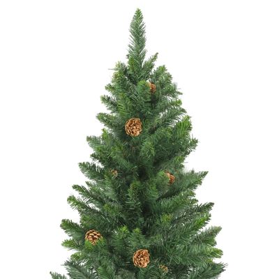 vidaXL Umelý vianočný stromček s borovicovými šiškami zelený 180 cm