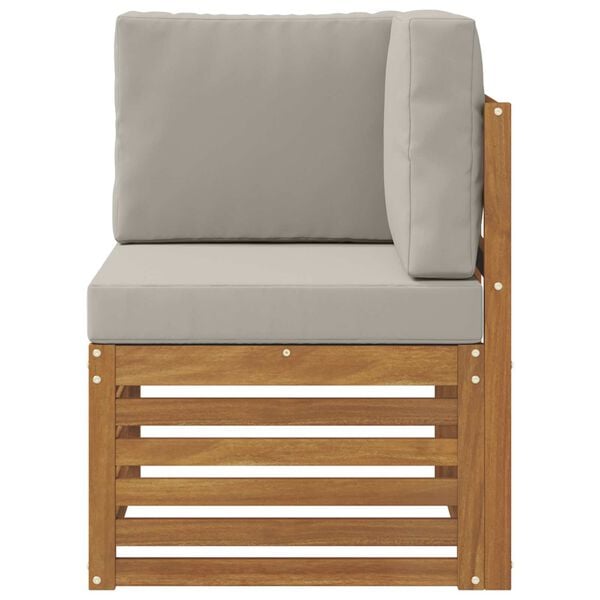 vidaXL Z&aacute;hradn&aacute; rohov&aacute; sedacia s&uacute;prava Pevn&eacute; ak&aacute;ciov&eacute; drevo Pr&iacute;rodn&aacute;