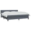 vidaXL Posteľn&yacute; r&aacute;m boxspring s matracom tmavosiv&yacute; 180x210 cm zamat
