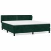 vidaXL Posteľn&yacute; r&aacute;m boxsping s matracom tmavozelen&yacute; 180x200 cm zamat