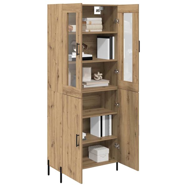 vidaXL Highboard Remeseln&yacute; dub 69,5 x 34 x 180 cm Kompozitn&eacute; drevo