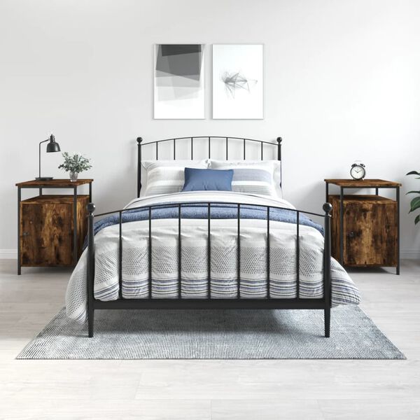 vidaXL Nočn&eacute; stol&iacute;ky 2 ks dymov&yacute; dub 40x42x60 cm kompozitn&eacute; drevo