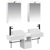 vidaXL Set kabinetov do k&uacute;peľne 5 pcs Biela 50 x 14,5 x 70 cm